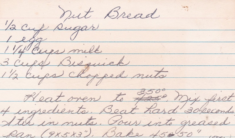 ANN'S NUT BREAD RECIPE