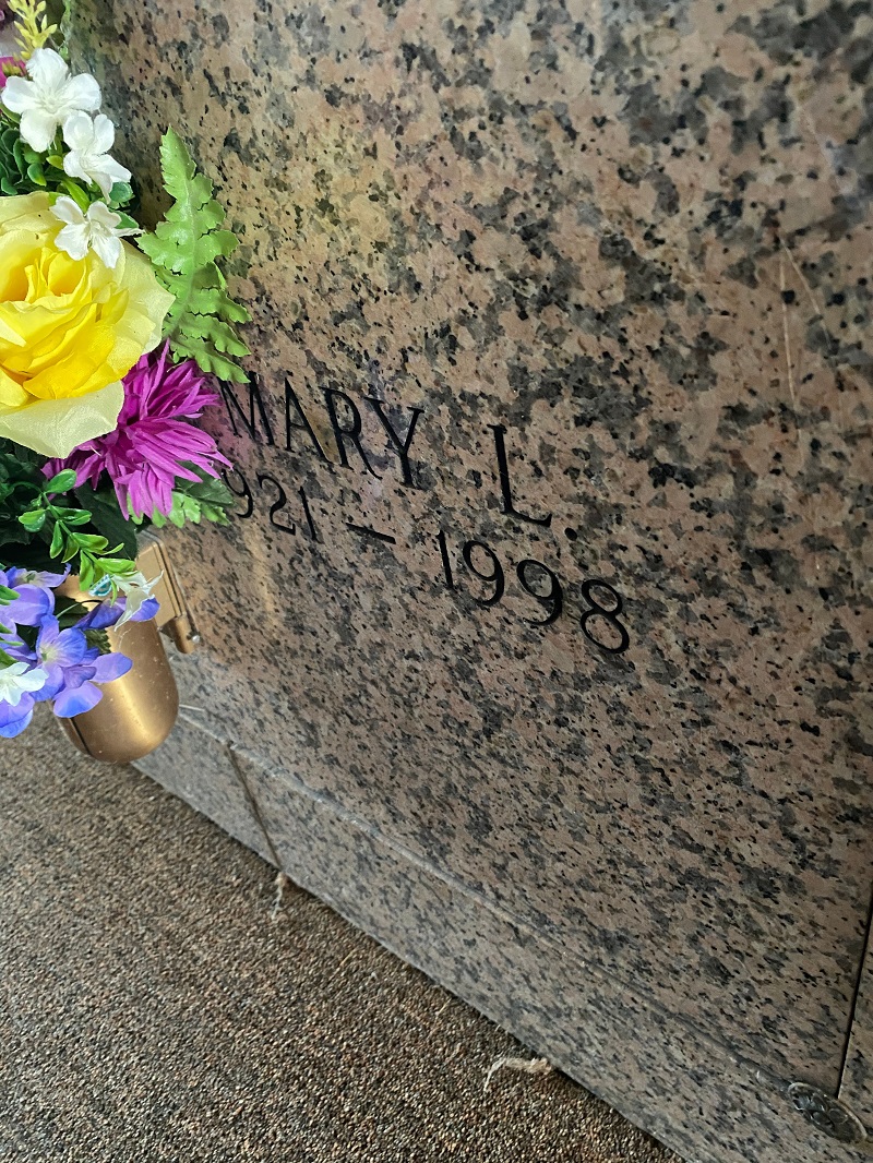 Bob Johnston Grave in Chapel of Meditation Mausoleum, North Brunswick, NJ