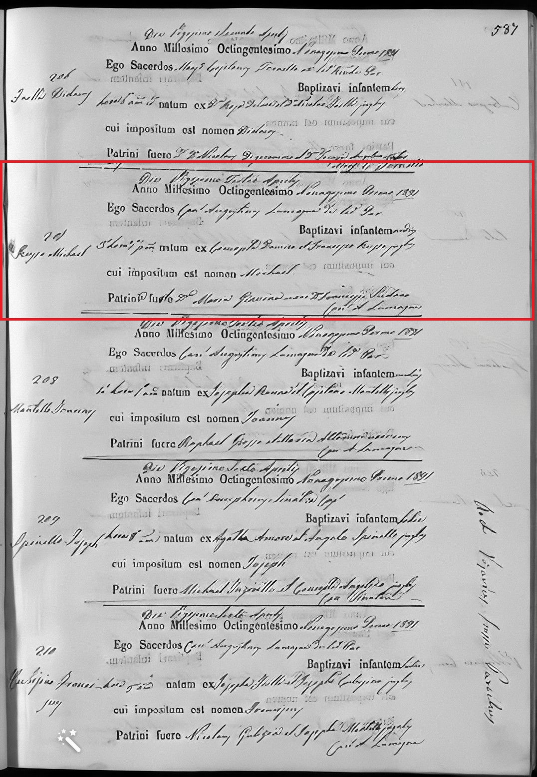 Michele Russo Birth Record